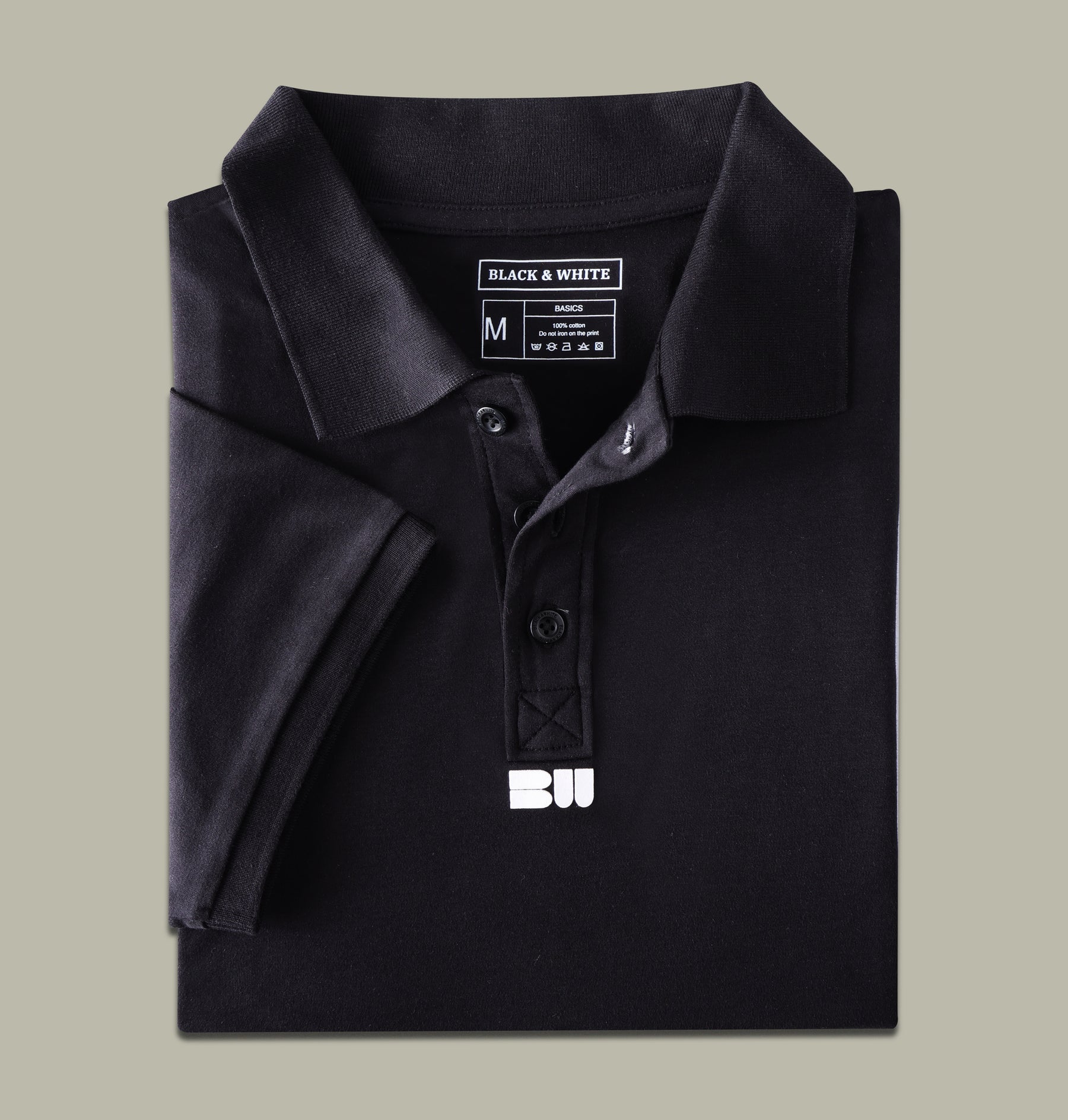 Interlock polo black