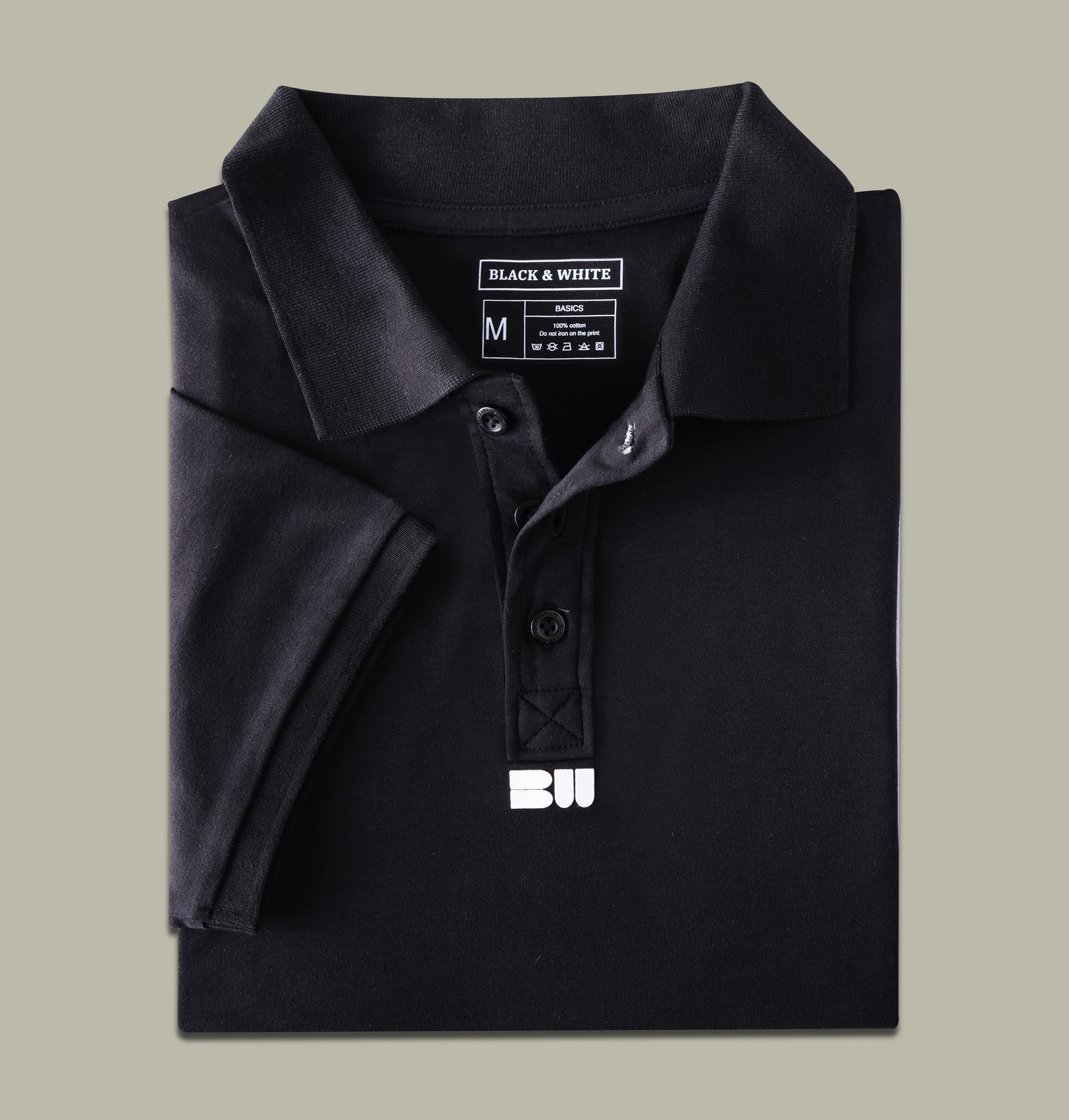 Interlock polo black