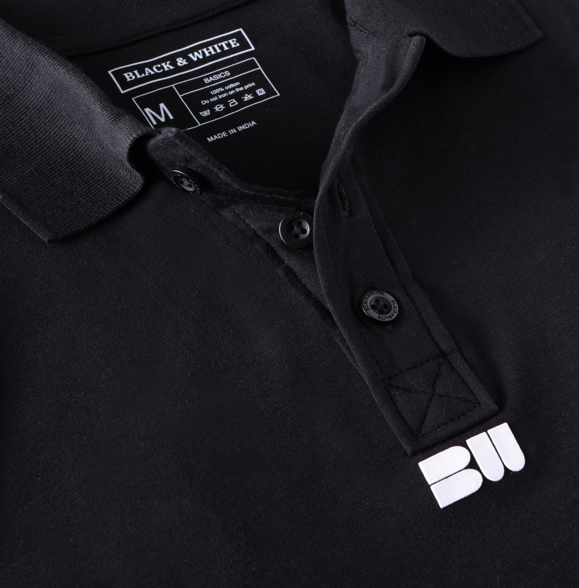 Interlock polo black