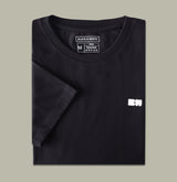 Plated jersey round neck black