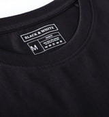 Plated jersey round neck black