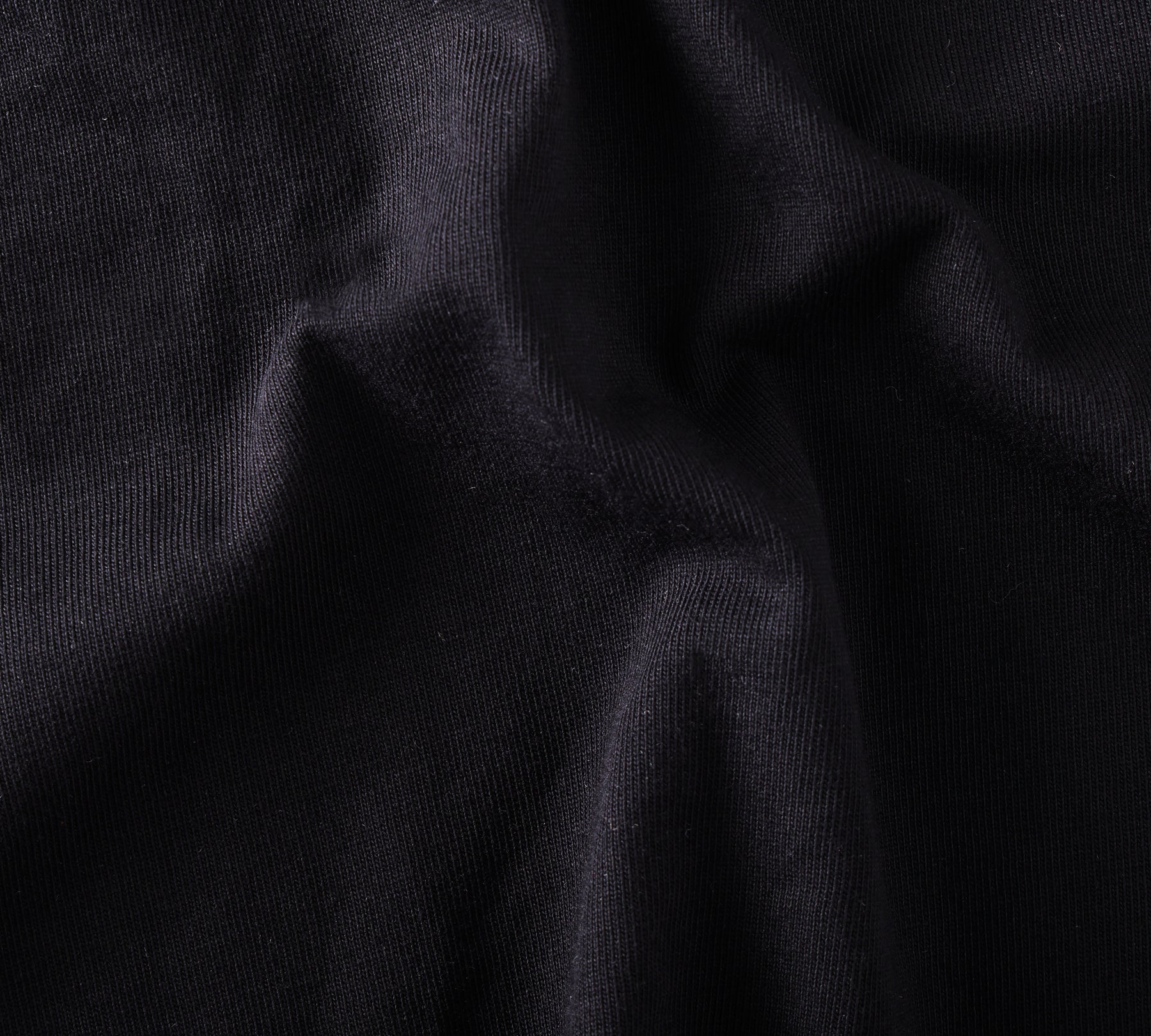 Plated jersey round neck black