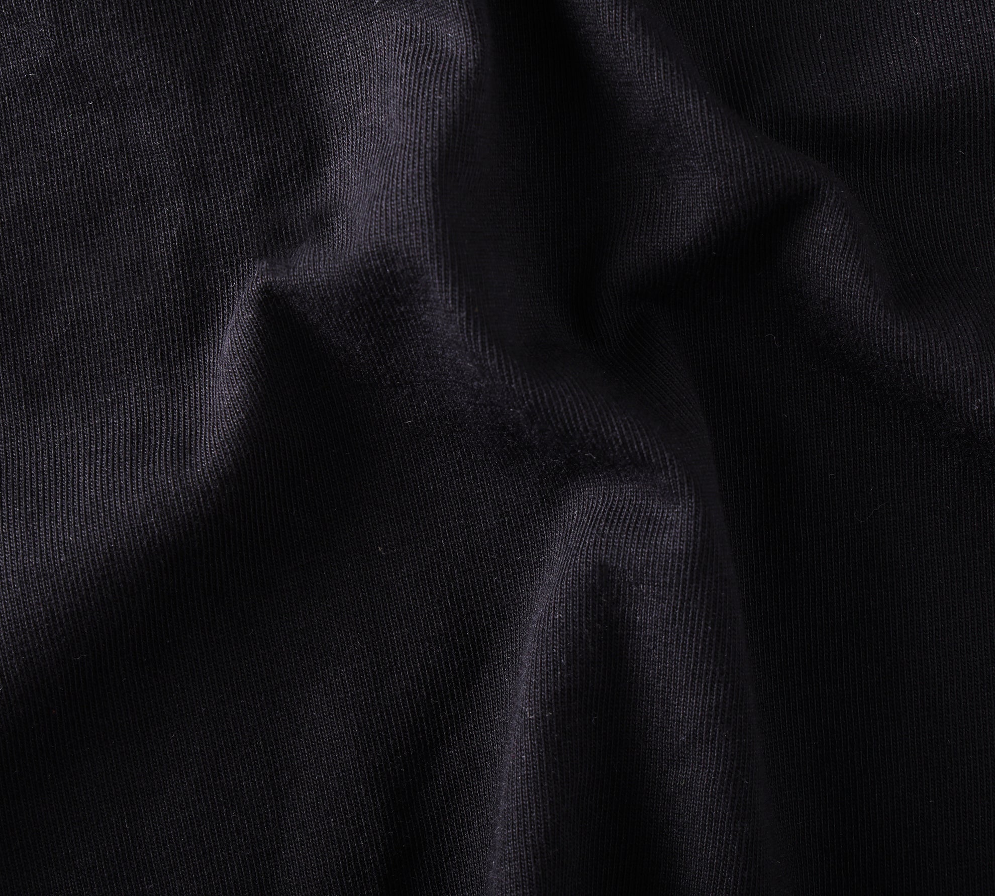 Plated jersey round neck black