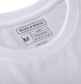 Plated Jersey Round Neck White T-Shirt