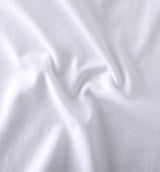 Plated Jersey Round Neck White T-Shirt