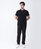 Pique polo black