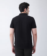 Pique polo black