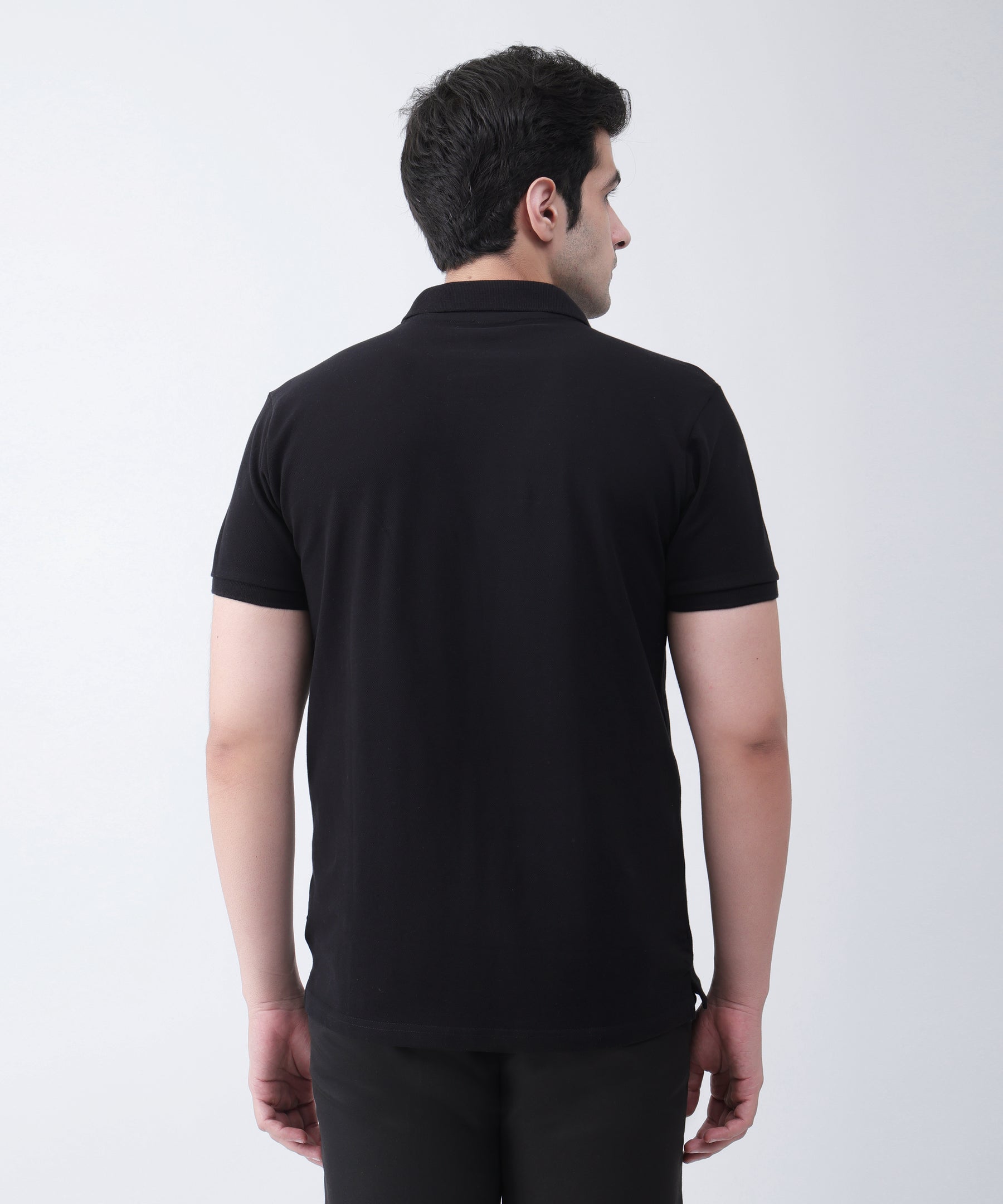 Pique polo black