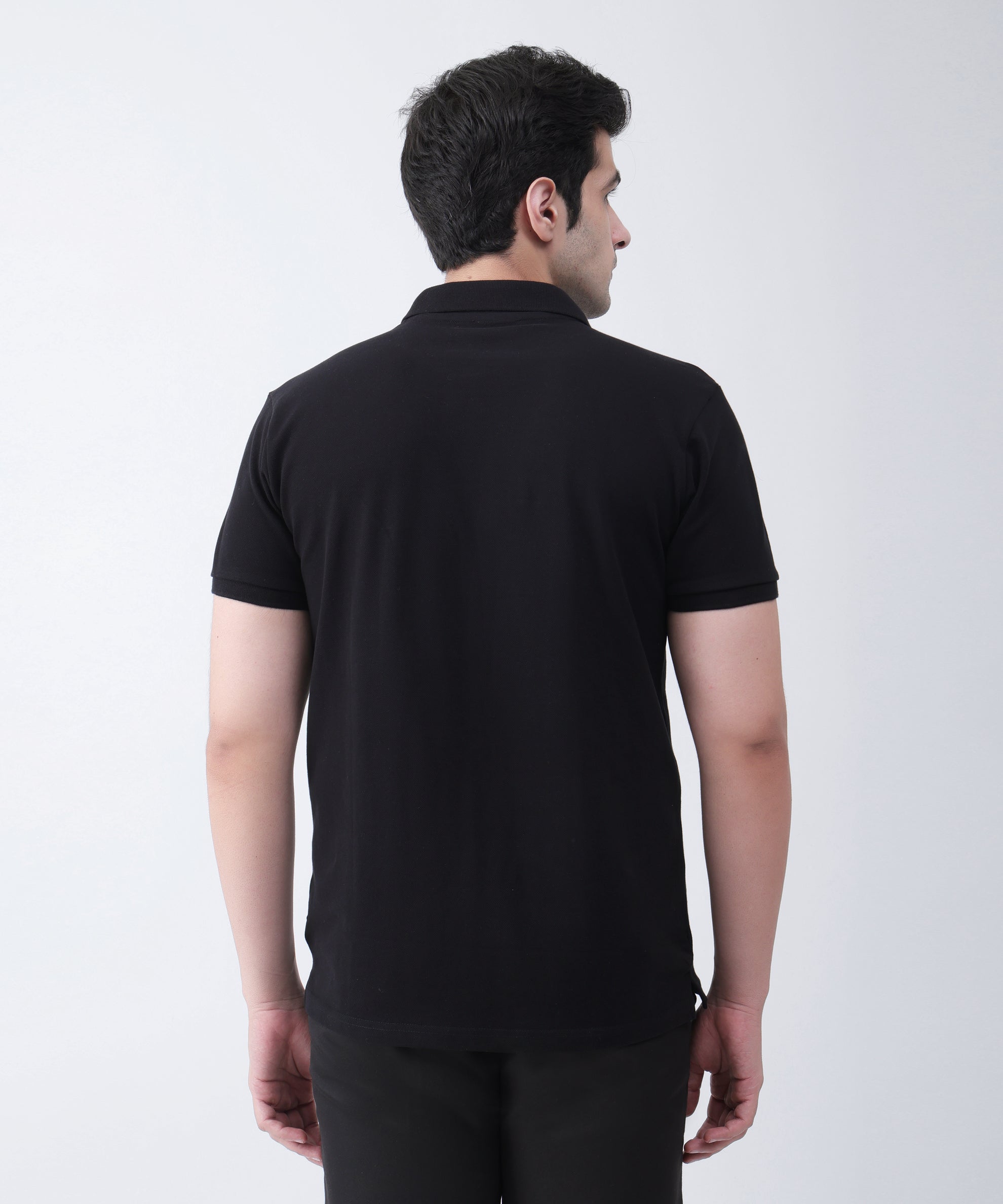 Pique polo black