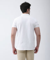 Men's White Pique Polo T-Shirt