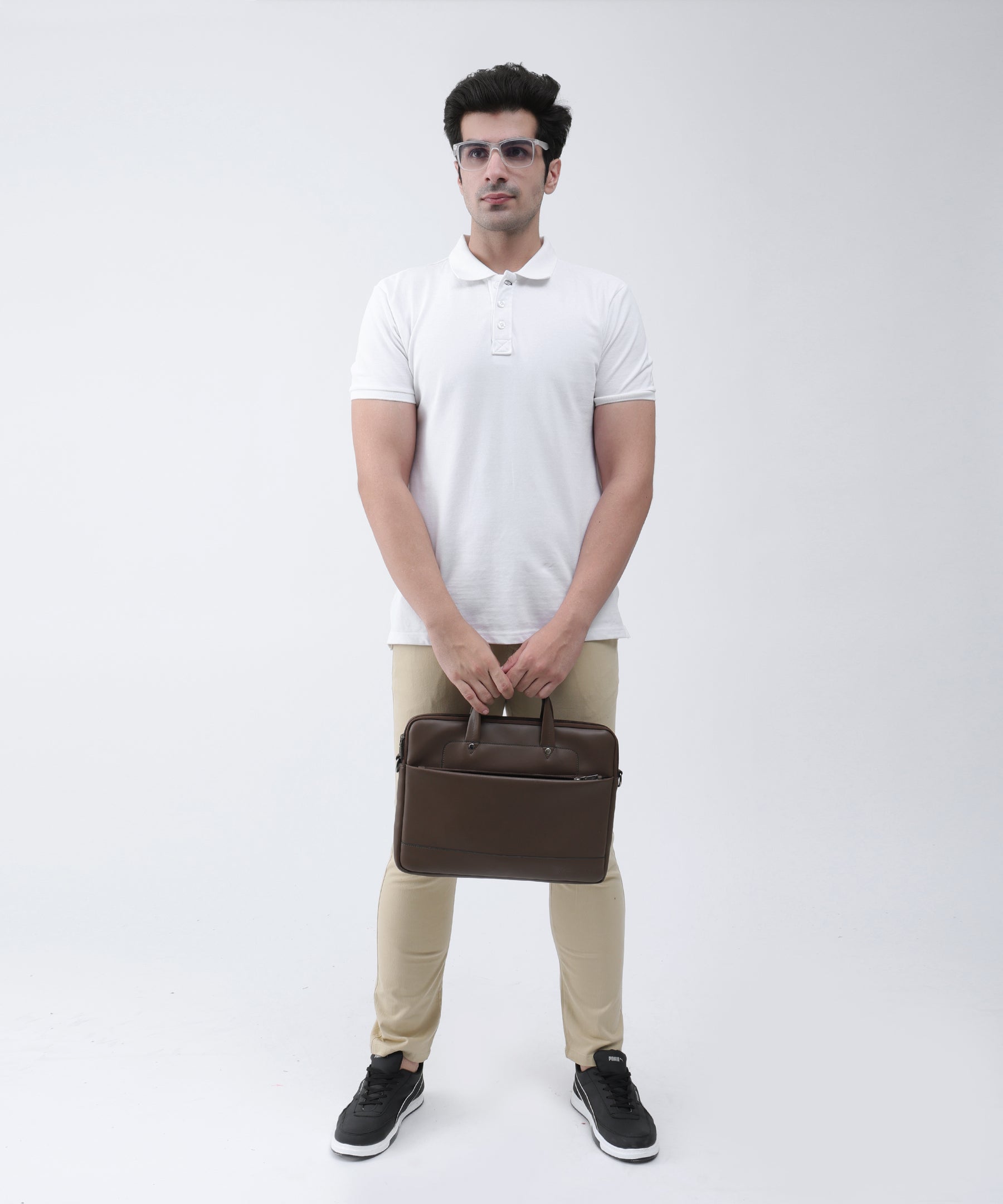 Men's White Pique Polo T-Shirt