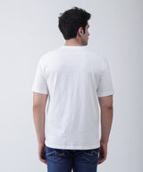 White Round Neck T-Shirt for Men