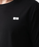 Plated jersey round neck black