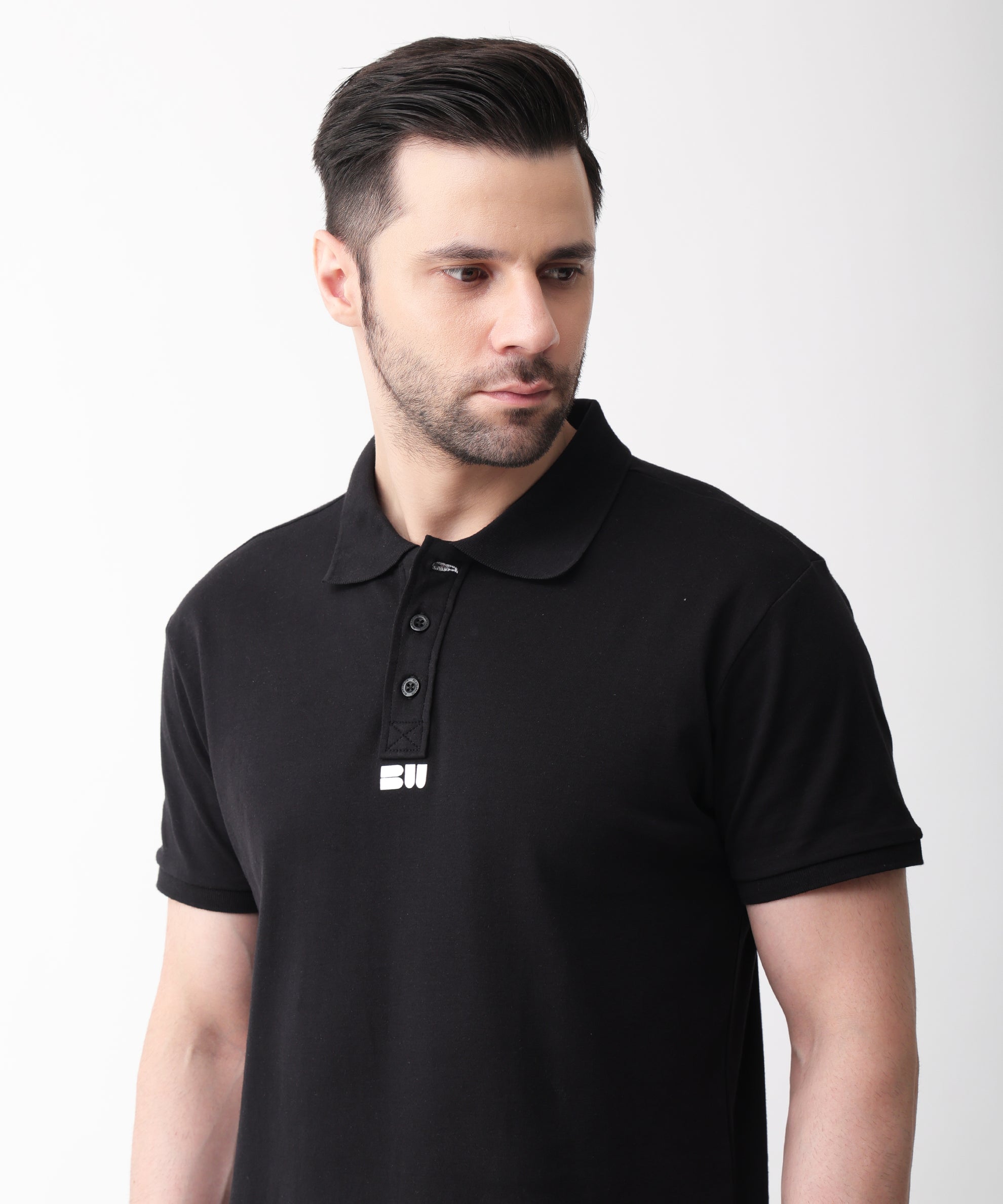 Interlock polo black