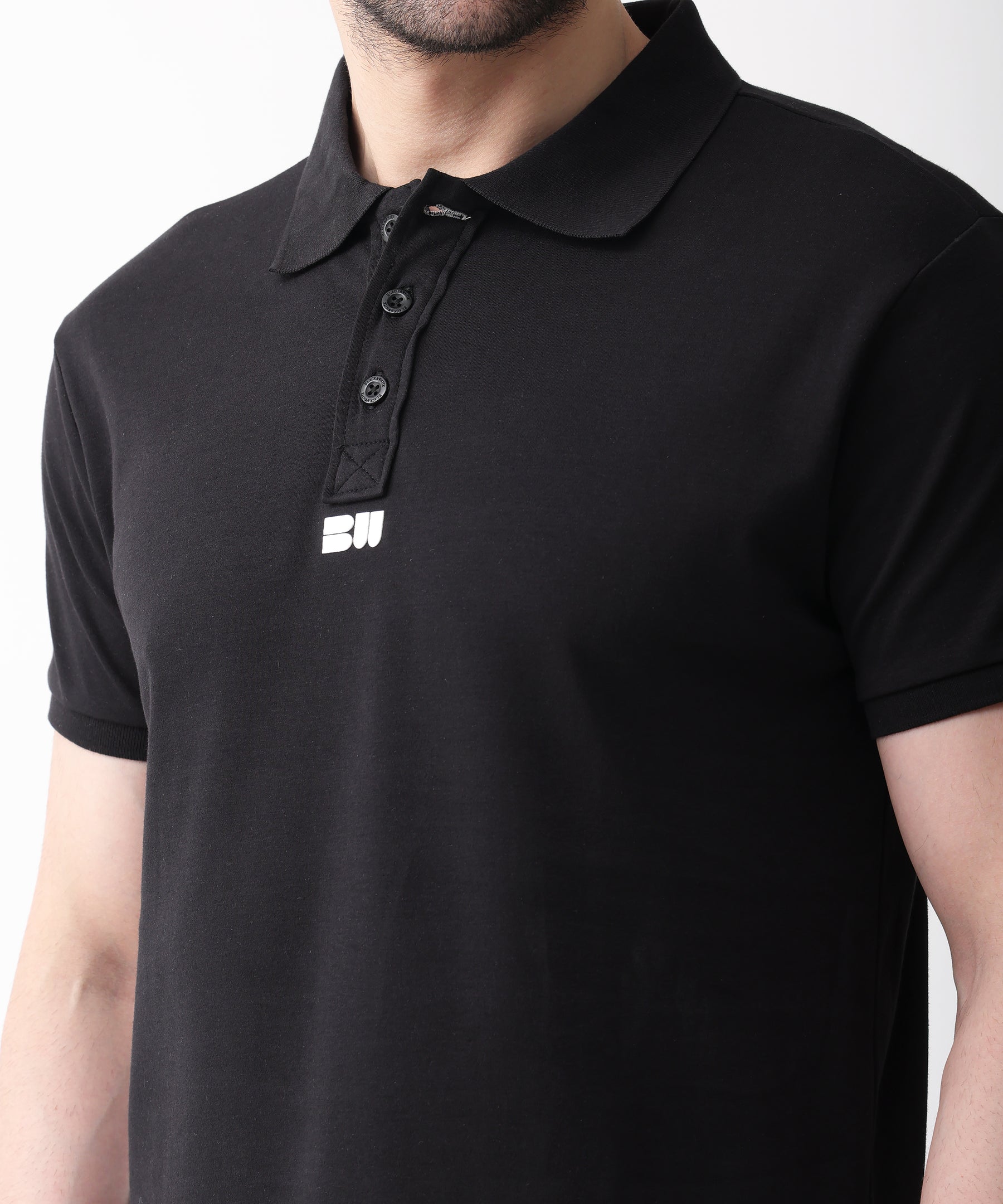 Interlock polo black