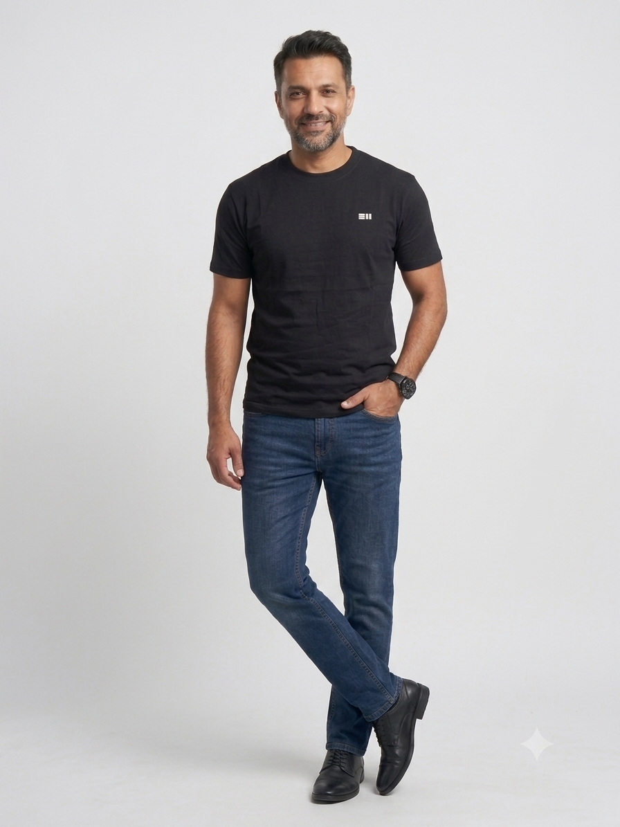 Plated jersey round neck