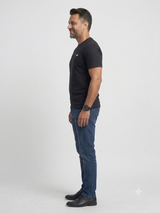 Plated jersey round neck