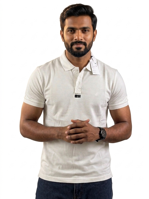 Pique polo White
