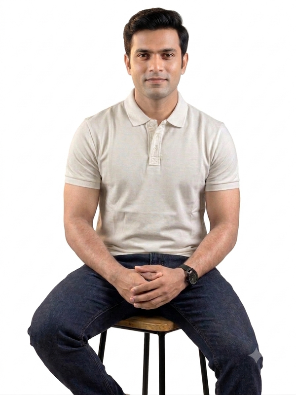 Interlock polo White